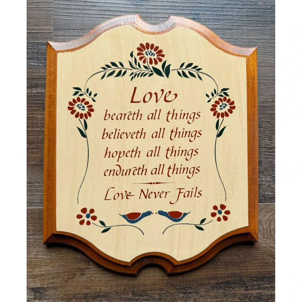 Vintage Love Wall Plaque: Inspirational Rustic‎ Farmhouse Decor